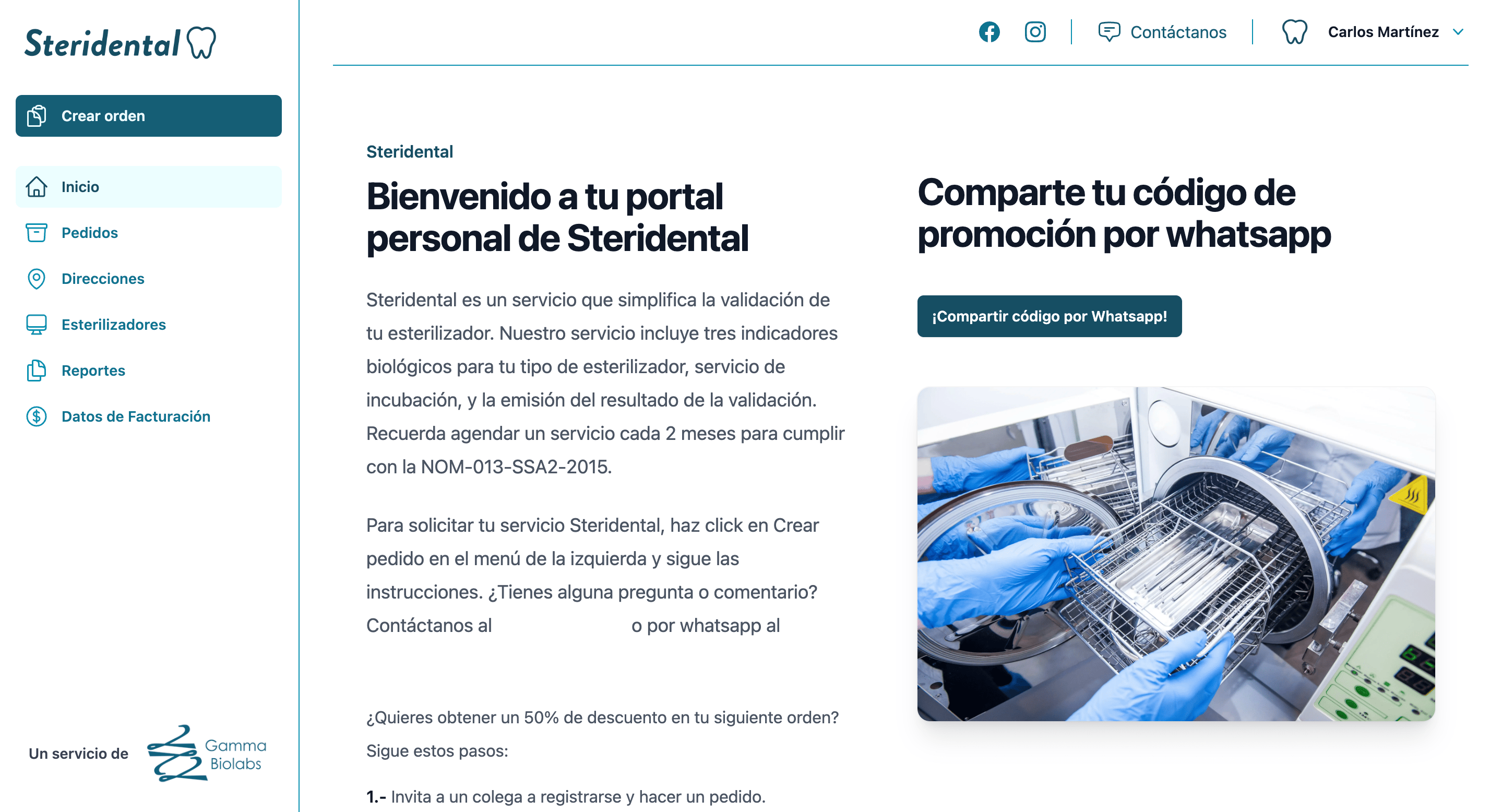 Steridental - Generador de pedidos